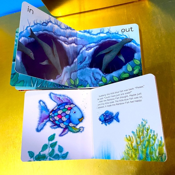 RAINBOW FISH VINTAGE HARDCOVER BOARD BOOK BUNDLE OF 2 MARCUS PFISTER 1996 & 2005 - Picture 7 of 14
